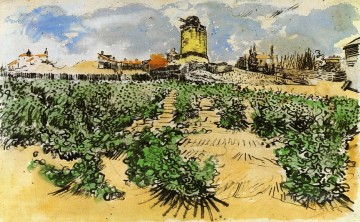  Gogh Canvas - The Mill of Alphonse Daudet at Fontevieille Vincent van Gogh